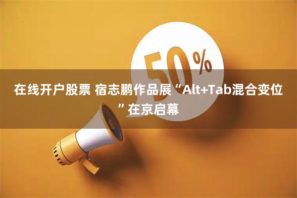 在线开户股票 宿志鹏作品展“Alt+Tab混合变位”在京启幕