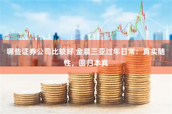 哪些证券公司比较好 金晨三亚过年日常：真实随性，回归本真